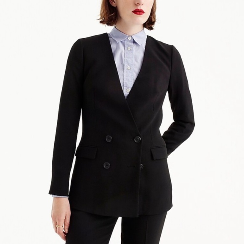 NWT J.Crew Navy Double Breasted Blazer, sz 4 long